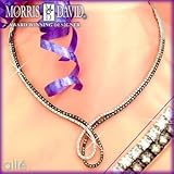 14K Chocolate/White Diamond Loop Necklace by Morris & David