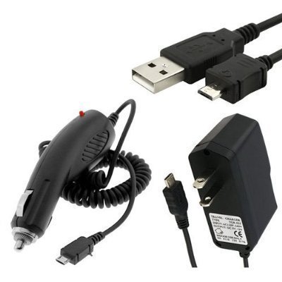 Importer520 Combo Rapid Car Charger + Home Wall Charger + USB Data Charge Sync Cable for LG 840g