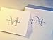 Pen & Pad Stationers 50 Personalized Note Cards with Matching Envelopes. Choose Large Script Initial in Blue or Block Initial in Grey/Black. Blank Inside. Optional Return Address Labels.