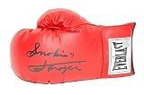 Joe Frazier Autographed Red Everlast Boxing Glove Smokin Inscription