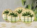 PALM TREE Stove BURNER COVER Set 4 kitchen ceramic eye plaque wall art home decor