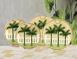 PALM TREE Stove BURNER COVER Set 4 kitchen ceramic eye plaque wall art home decor