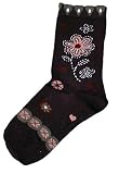 MP Danish Flowery Socks, dark puple