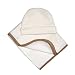 Tadpoles Organic Cotton Receiving Blanket and Infant Cap - Brown Trim