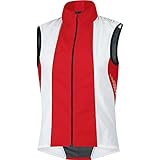 Gore Bike Wear Men's Xenon 2.0 Active Shell Vest, White/Red, Large