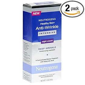 Neutrogena Healthy Skin Anti-Wrinkle Intensive Night Cream, 1.4-Ounce Tubes (Pack of 2)