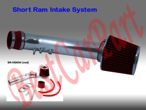 99 00 Honda Civic Hx Ex Si 1.6 L4 Short Ram Intake Red (Included Air Filter)#sr-hd004r On Sale