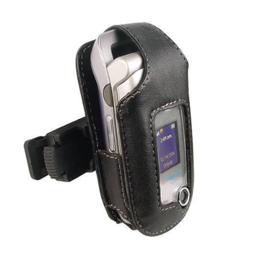 Technocel Fitted Leather Case for Sony Ericsson Z520 (Black)