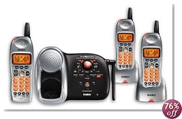 Uniden DCT648-3 2.4 GHz Digital Expandable Cordless Phone with 3 Handsets and Digital Answering System