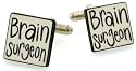 Handmade ceramic "Brain Surgeon" cufflinks with presentation box