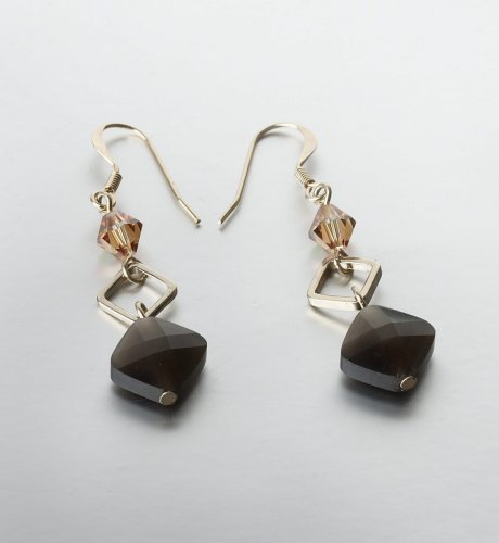 Mixed Stone Drop Earrings