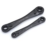 Crescent X6 CX6DBS2 4-in-1 Double Box Ratcheting Wrench Set,  SAE Black, 2-Piece