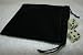 Large Velvet Black Pouch With Drawstrings