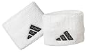 adidas Mens Stripe Wristband White/Black