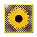 Bright Sunflower - Yellow with Brown Polka Dots - 4 Inch Glass Tile