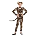 Girls' Brown Leopard Jumpsuit Costume