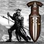 Kit Rae Avaquar Dagger w/B&W Art Print & Display