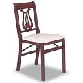 Music Back Folding Chair 2PK - Cherry