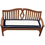 Crafted 3 Seat Bench Garden Furniture Cushion Black New
