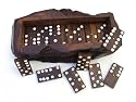 Ironwood Double Six Domino set in Rustic Storage Box