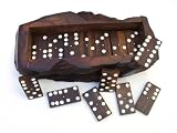 Ironwood Double Six Domino set in Rustic Storage Box