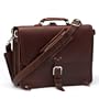 A Chestnut Full Grain Leather Thin Briefcase (Medium) "They'll Fight Over It When You're Dead"