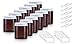 Amber Thick Glass Straight Sided Jar with White Metal Airtight Lid - 4 oz / 120 ml (12 pack) + Spatulas and Labels