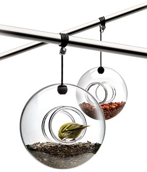 Eva Solo 571030 Hanging Bird Feeder, Hand Blown Glass