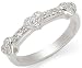 14k White Gold Diamond 3 Heart Ring (1/5 cttw, H-I Color, SI1-SI2 Clarity)
