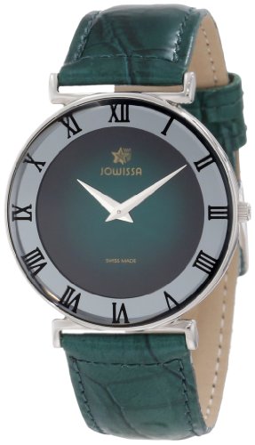 Jowissa Women's J2.022.L Roma 36 mm Green Dial Leather Roman Numeral Watch