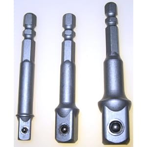 SE 3 Pc. Power Extension Socket Adaptor for Drills by 
