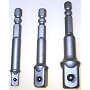 SE 3 Pc. Power Extension Socket Adaptor for Drills