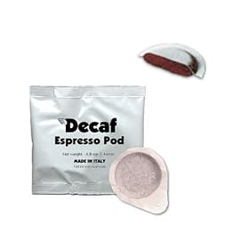 Italian Decaf. Espresso Coffee Pods, Pack of 150