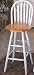 Arrowback Windsor Bar Stool with Swivel Seat in Natural/ White Finish