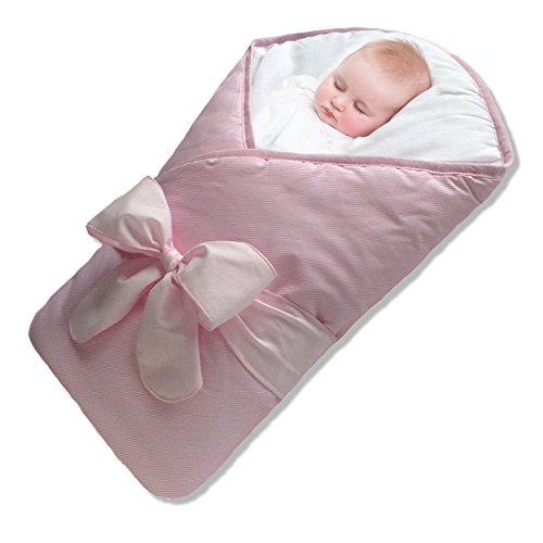 BundleBee Baby Wrap Swaddle Blanket, Pink, 0-4 Months