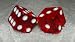 Red Transparent Dice Pair
