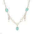Made in Italy Majestic Necklace With Simulated gems 14K/925 Gold plated Silver. Total item weight 20.9g Length 20in