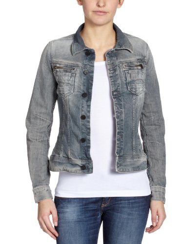 G-STAR Damen Jacke, NEW FENDER JKT WMN - 92038, Gr. 34 (XS), Blau (lt aged - 424) Preisvergleich
