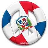 Peace Sign Magnet of Dominican Republic by MEYOTO