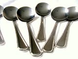 Set of 6 bead fruit spoons