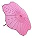 PaperLanternStore.com 32 Inch Fuchsia/Hot Pink Paper Parasol Umbrella, Scallop Shaped