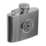 Review Sterling & Classic SC673 / Celtic Knot Red Jewel 2oz Stainless Steel Hip Flask