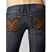 FRANKIE B Jean Premium Denim Kato Butterfly Ultra Low Rise