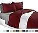 Duvet Cover for a Duvet Insert Comforter, Queen Size, Burgundy Red Solid Color, 100% Double Brushed Microfiber Fabric 1800 Series Luxury Bedding Collection, Hypoallergenic, Most Cozy Comfortable Bedroom Set on Amazon, Basic 3-Piece Set Includes Silky Soft Duvet Cover with Pillow Shams, Supreme Quality Bed Linen Sale by Nestl Bedding
