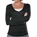 Bella Sheer Rib Long Sleeve Longer Length V-Neck T-Shirt