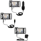 Deluxe Kit for the Mio Technology 268 Plus includes a USB cable with Car and Wall Charger - Gomadic Brand w/ TipExchange Technology