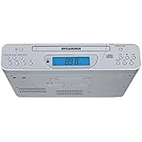 Sylvania SKCR2613C Under Cabinet Kitchen CD Clock Radio with Remote Control