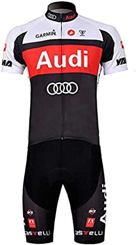 Alrym Men's Outdoor Sports Pro Team Short Sleeve Cycling Jersey and Shorts Set 2XL