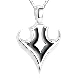 Unique Arrow Pendant Necklace Sterling Silver Rhodium Finish