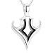 Unique Arrow Pendant Necklace Sterling Silver Rhodium Finish